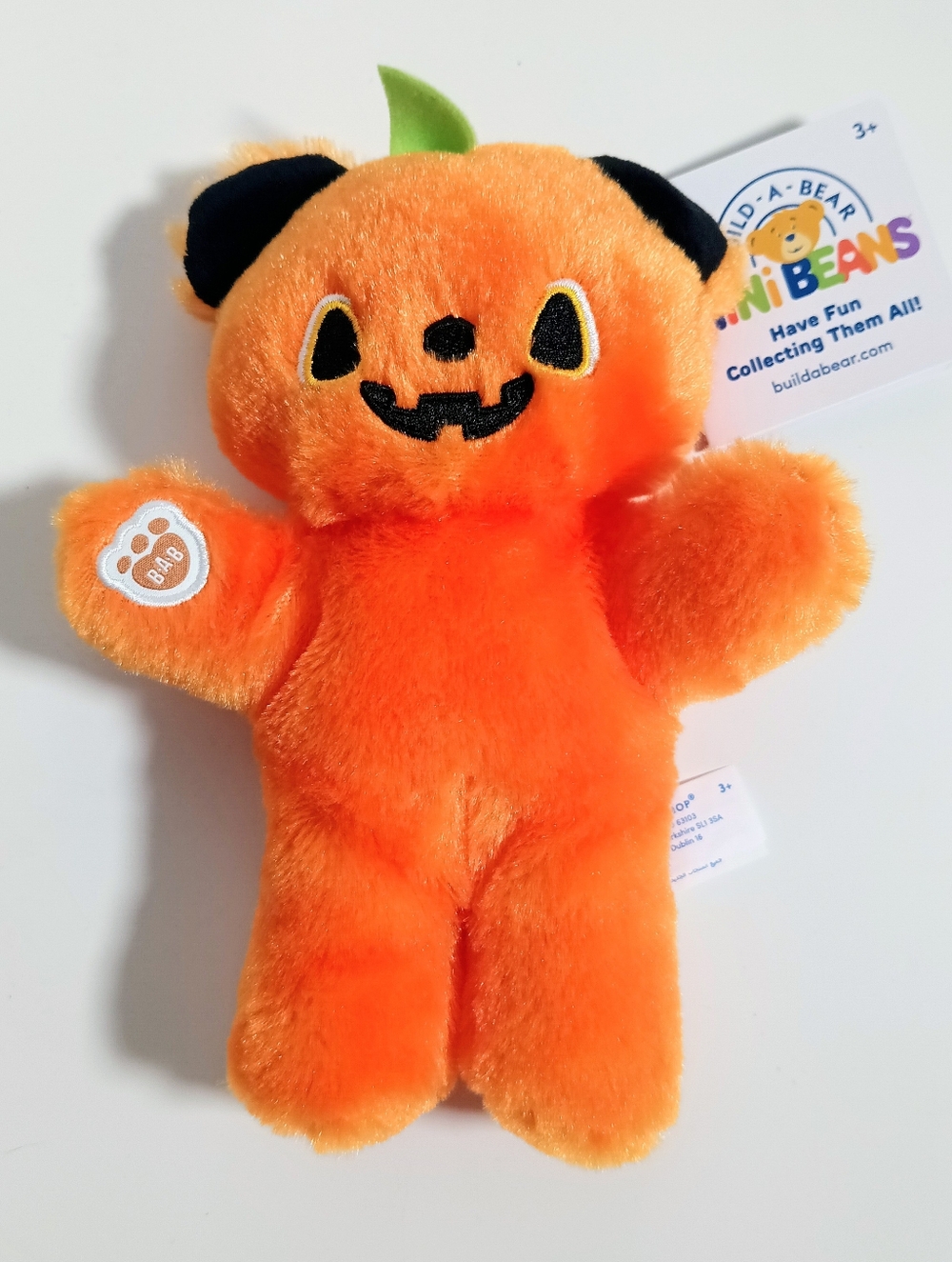 Build A Bear Mini Beans Halloween Pumpkin Bear